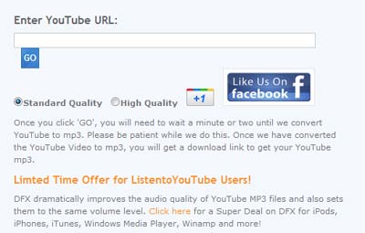 Listen to YouTube