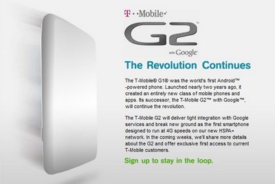 T-Mobile G2: smartphone 4G speed (caratteristiche)