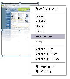 Creare un'immagine in prospettiva con riflesso
