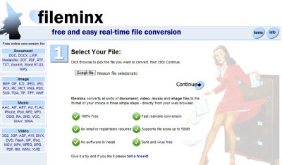 Conversione file con Fileminx