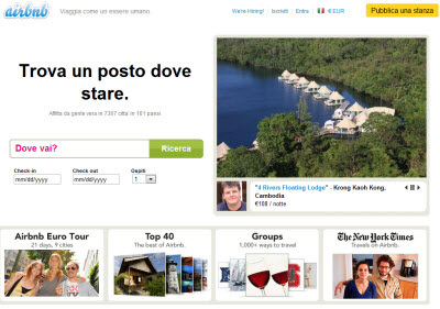 Servizio per affittare stanze: AriBnB