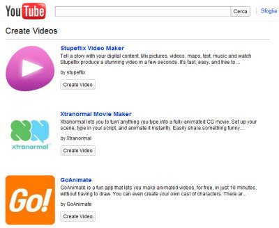 Creare animazioni su Youtube