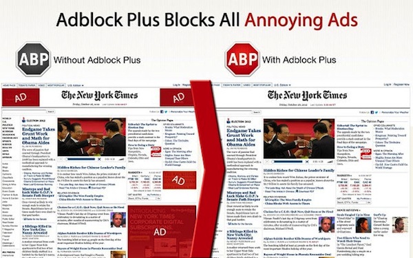 Adblock Plus sul browser Opera per bloccare le pubblicità