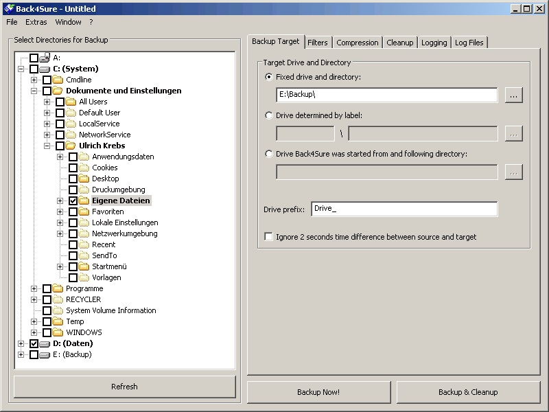 Backup dei files con Back4Sure