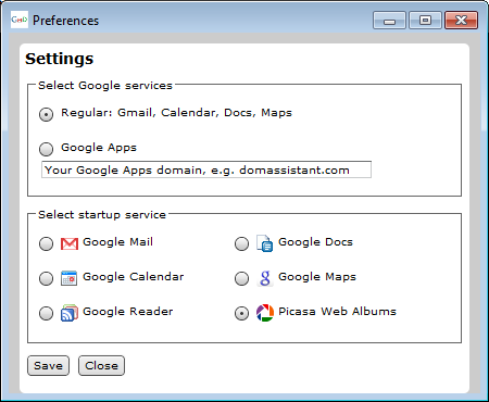 Avviare le applicazioni di  Google dal Desktop
