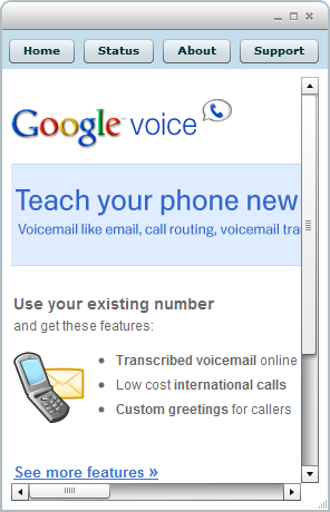 Google Voice app per Desktop