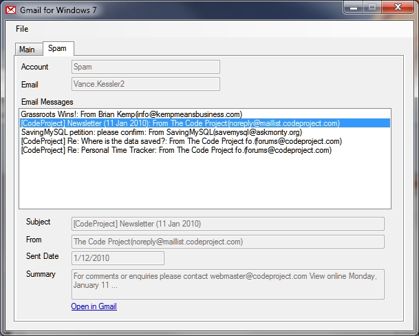 Windows seven e Google Mail