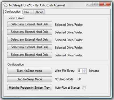 Hard disk esterno sempre attivo con NoSleepHD