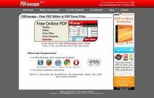 Lettore pdf online: PDFescape