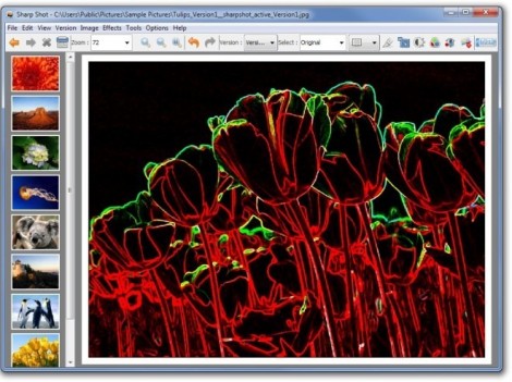 Editare immagini con SharpShot