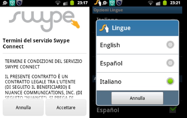Possibilità di dettare ad Android