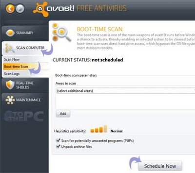 Come avviare lo scanning di Avast all’avvio del PC