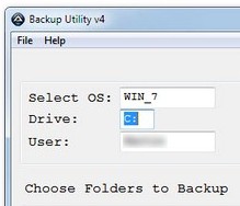 eseguire backup windows