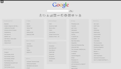 Pagina iniziale Chrome in stile minimale