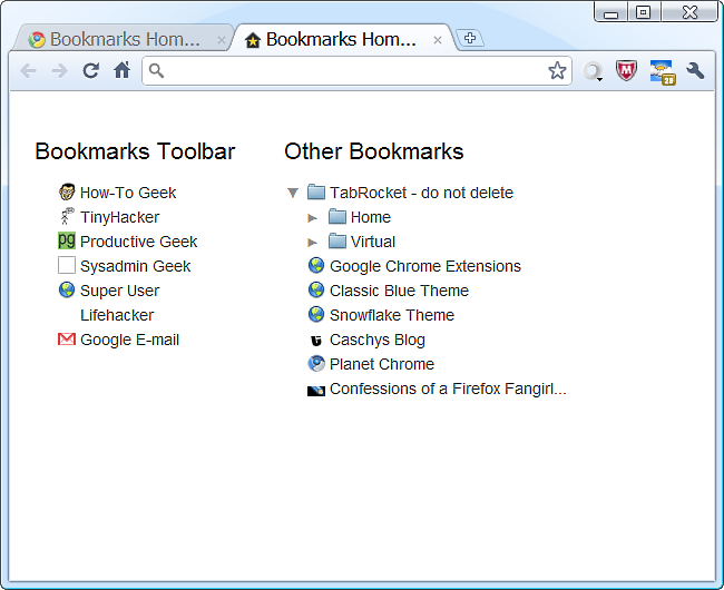 google chrome segnalibri