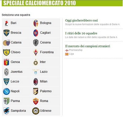 Calciomercato in diretta