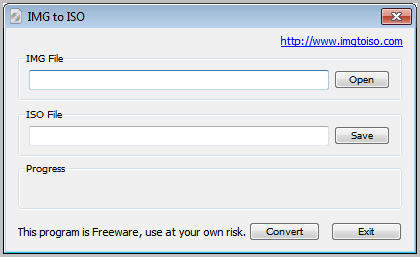 convertire file IMG in ISO