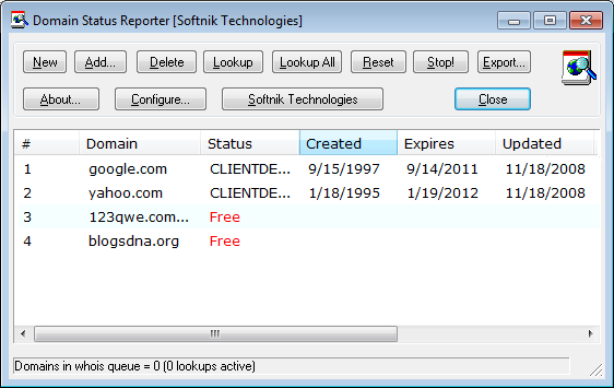 Monitorare lo status dei propri domini su web