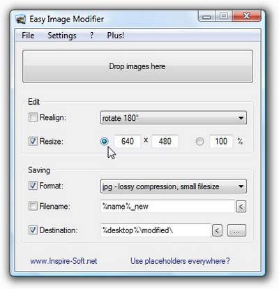Modificare immagini con Easy Image Modifier
