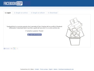 Archivio Zip delle immagini Facebook