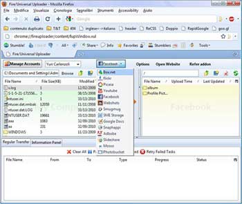 Scaricare e Caricare Immagini e File con un addon di Firefox