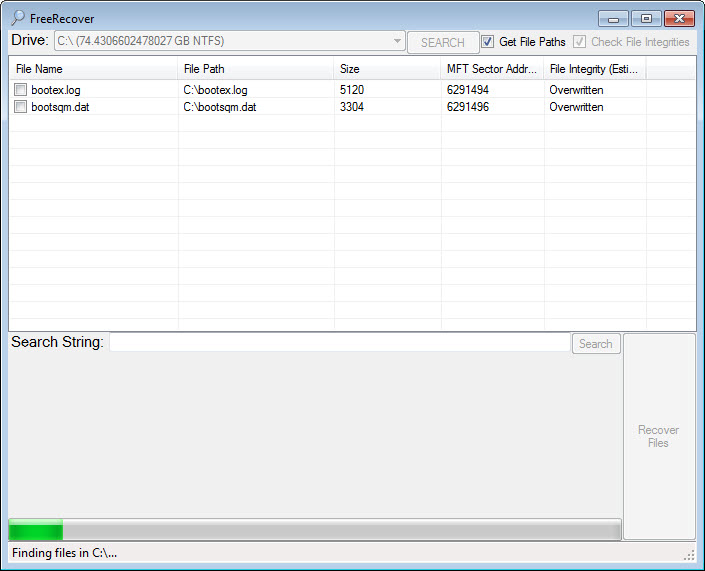 Il recupero dei file cancellati è possibile con FreeRecover