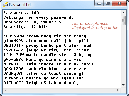 PWgen: Creare passphrases, passwords su Windows