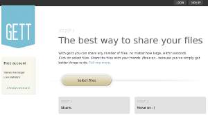 gett servizio di file sharing gratuito e senza obbligo di registrazione