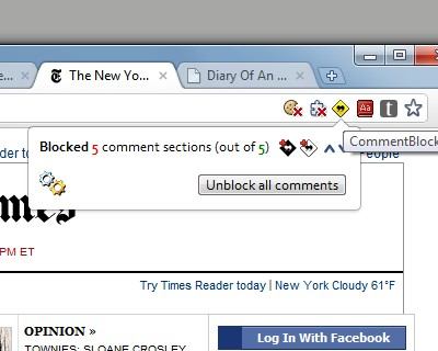 Google Chrome: nascondere commenti forum