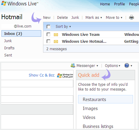 hotmail-quick-add-bing