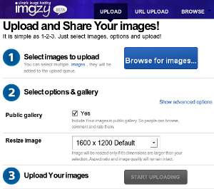 Imgzy, servizio di image hosting and sharing