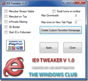modificare impostazioni IE9