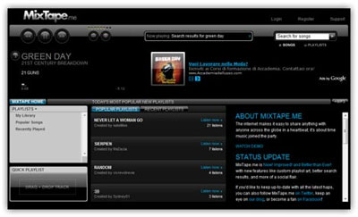 Creare, ascoltare, mixare e condividere una Playlist direttamente sul web