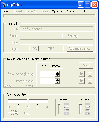 Aumentare volume mp3: Mp Trim