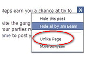 pulsante non mi piace su facebook