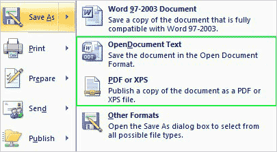 Come creare file XPS con Microsoft Word 2007