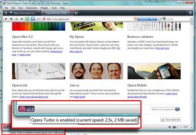 Scarica OperaTurbo : il browser che velocizza le connessioni lente