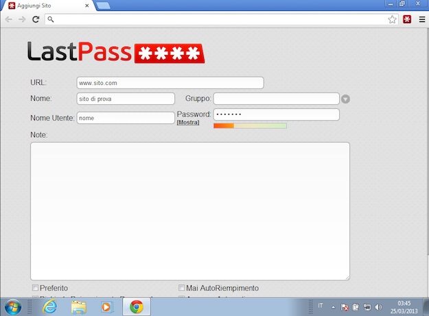 Come custodire password?