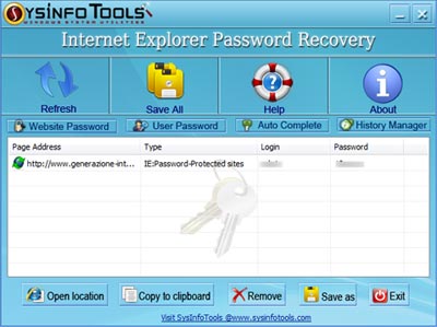 Salvataggio password Internet Explorer