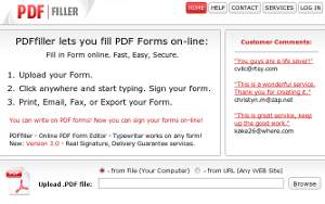 PDF Filler, editor di file PDF gratuito