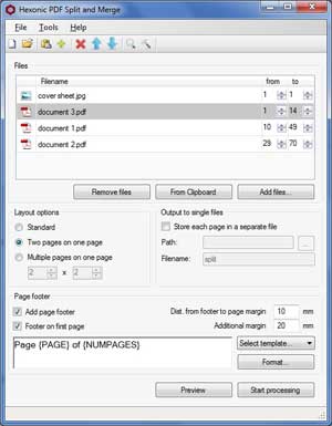 Hexonic PDF Split and Merge, dividere ed unire PDF