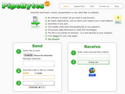 Condivisione file con PipeBytes