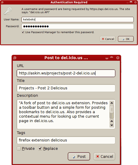 Postare su Delicious con un plugin di Firefox