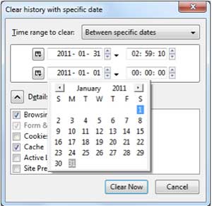 precise clear history