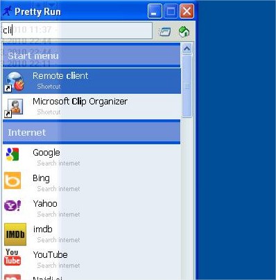 Trovare file sul pc con Pretty Run