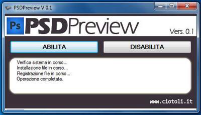 Anteprima file PSD su Windows