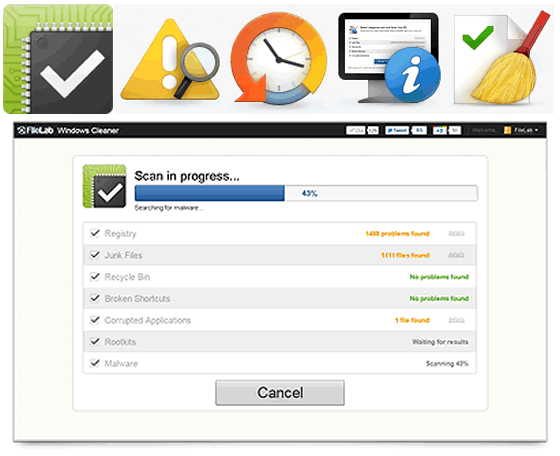 Eseguire pulizia Windows dal browser