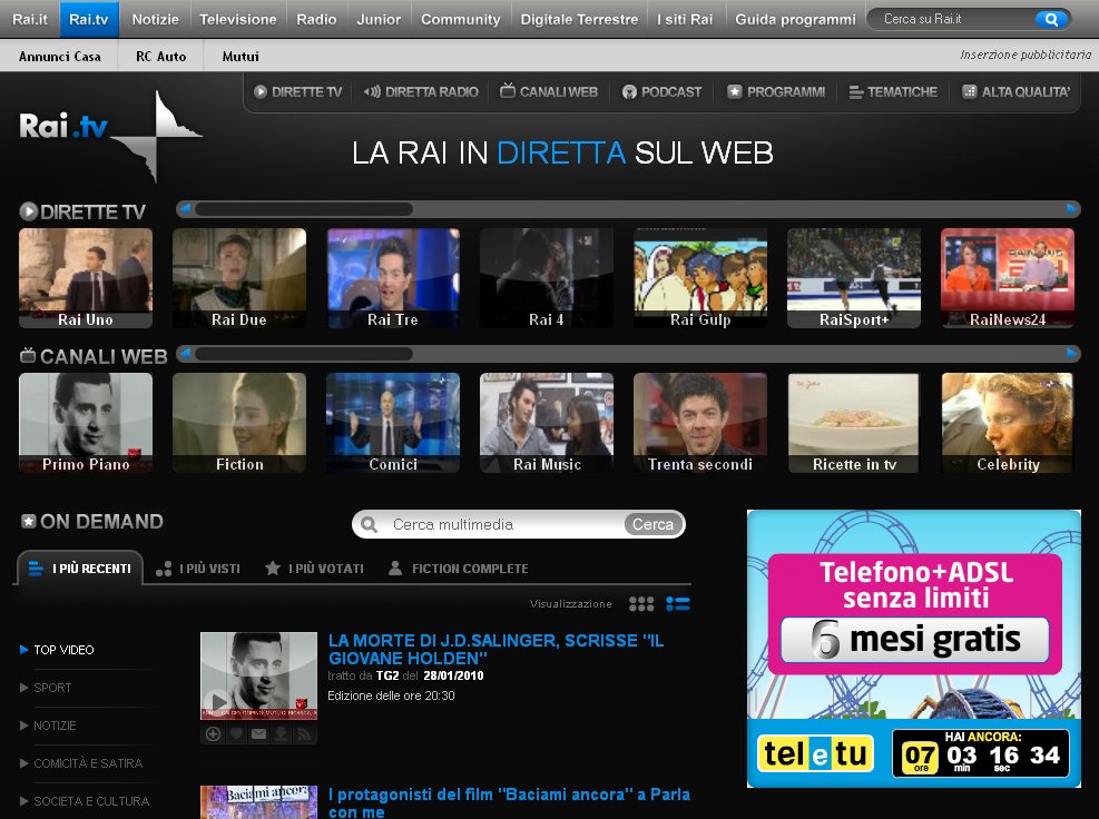 Come scaricare filmati On Demand da Rai.tv