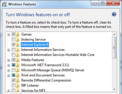 Rimuovere e Disinstallare Internet Explorer 8 da Windows 7 Rimuovere e Disinstallare Internet Explorer 8 da Windows 7