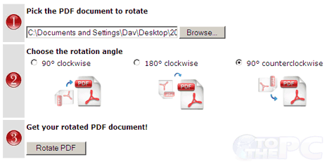 Ruotare un PDF gratuitamente